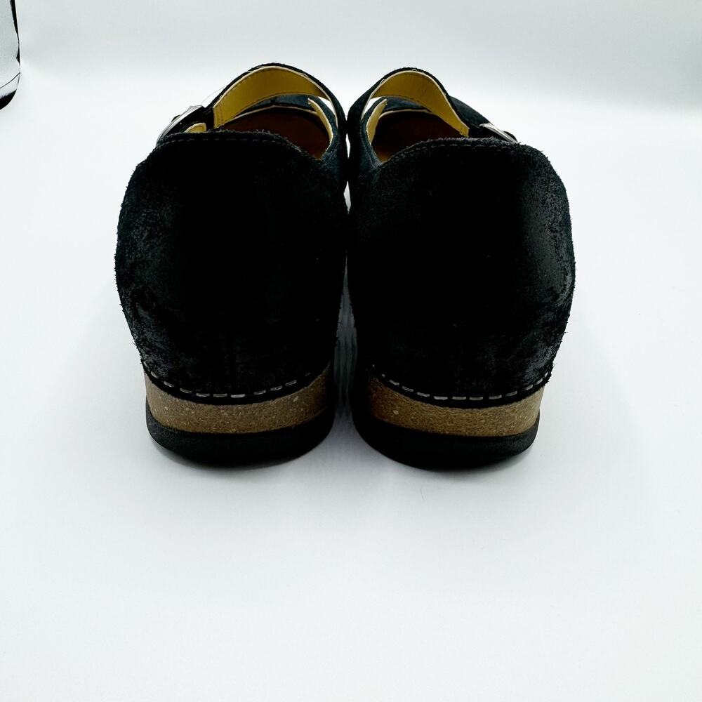 Dansko Mika Burnished Black Suede Leather Mary Janes Size 41 - Picture 2 of 7
